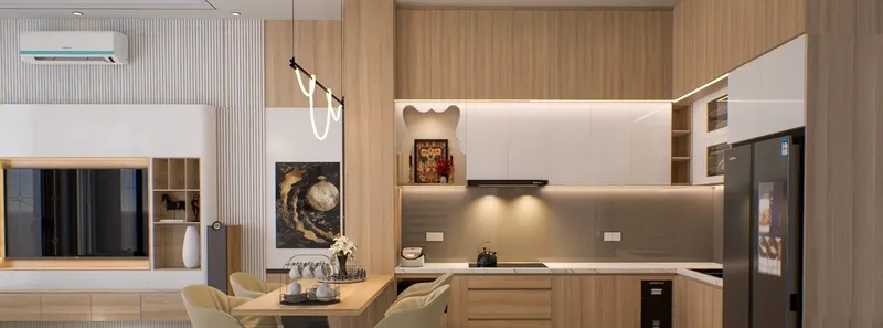 Tủ bếp hoàn thiện lắp đặt tại nhà khách hàng